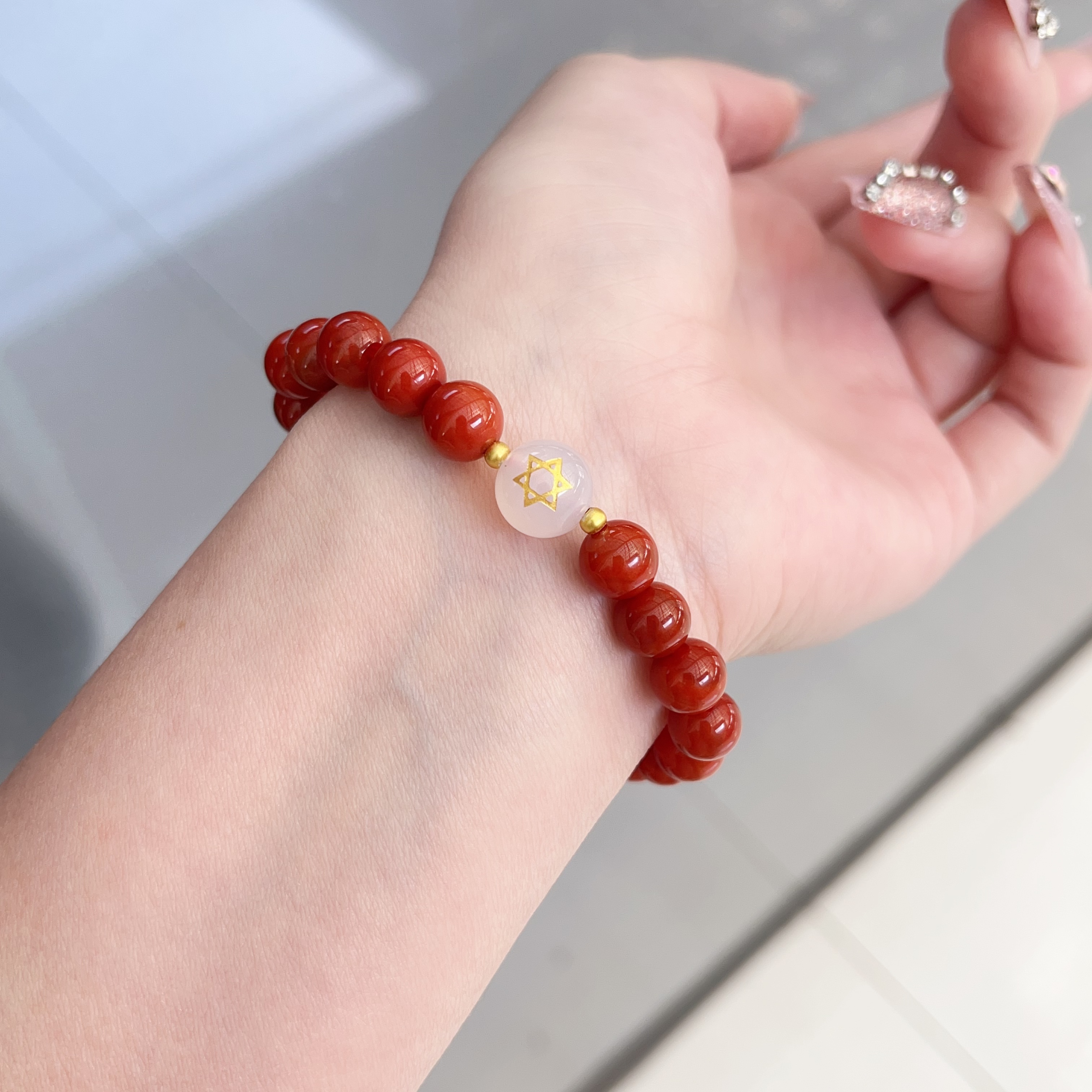 非金属布艺手镯 【阿祖推荐】白羊星座手串顺纹小众素珠设计款女款