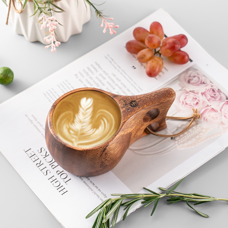 BF BILL.F SINCE 1983整木现挖芬兰杯创意木制水杯240ml手工可爱