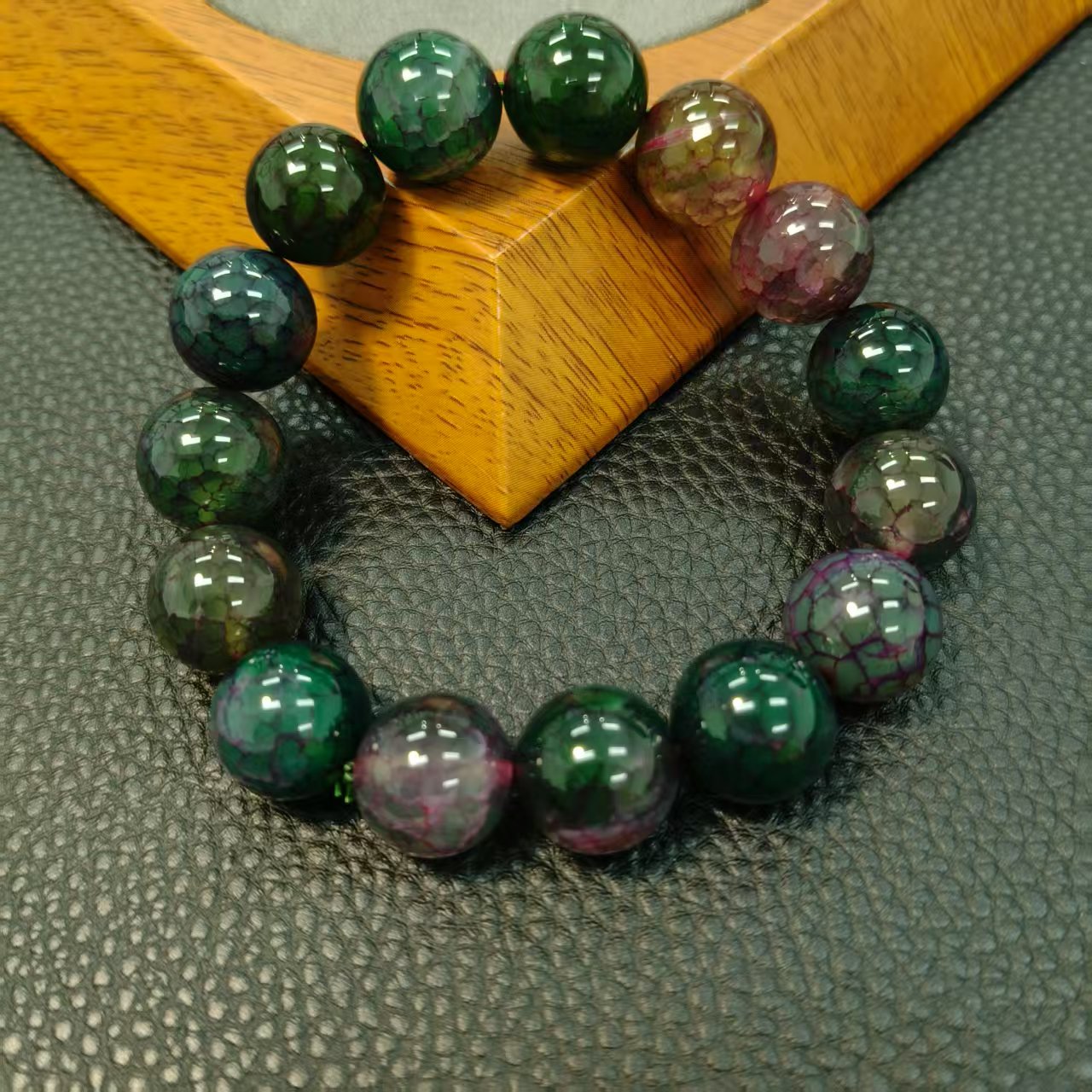 天然珠宝时尚百搭冰清紫龙麟手串男女同款卡14（多样性拍一发一）