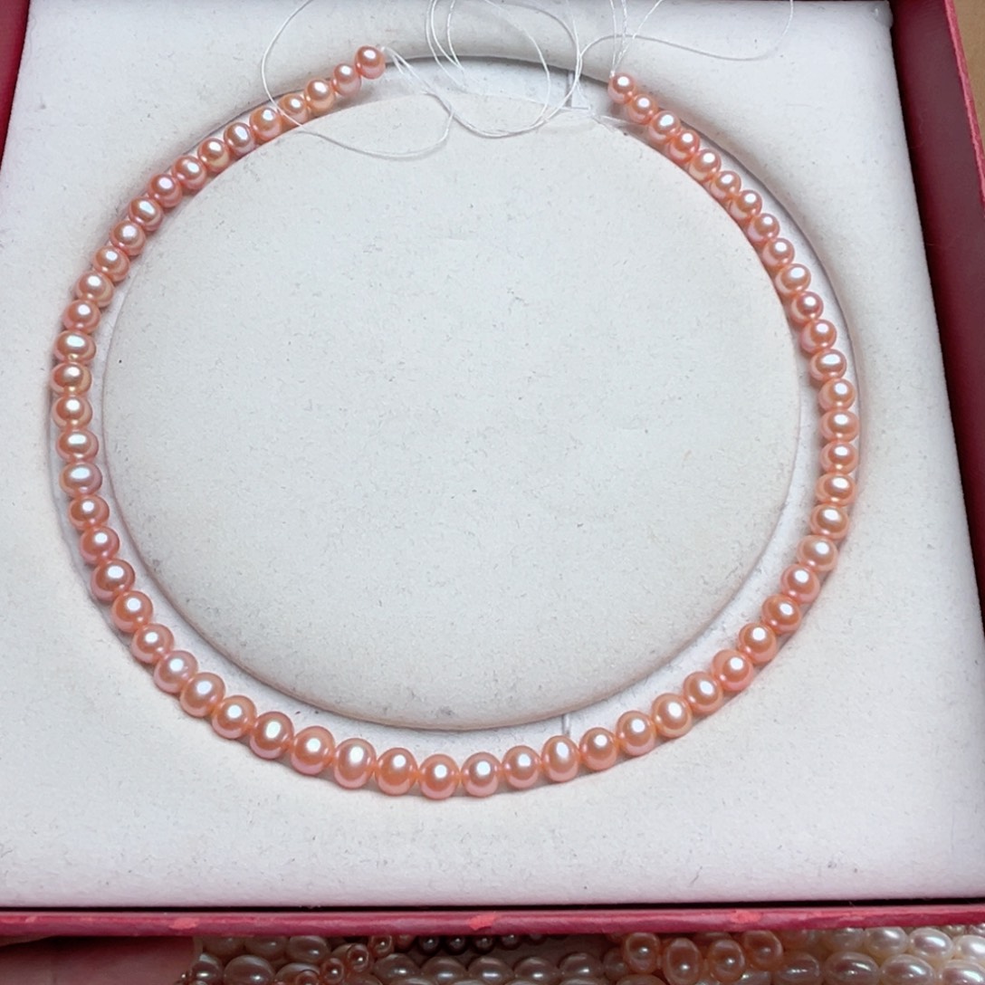 淡水珍珠未镶嵌颈饰紫*7-8mm