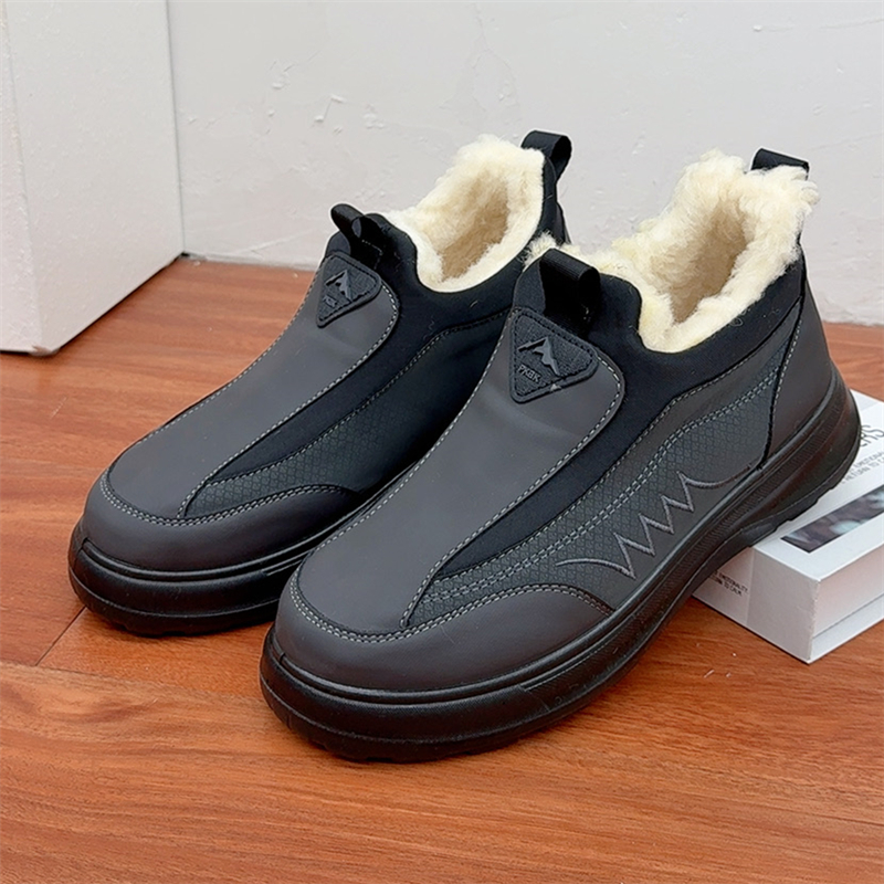 冬季新款加绒保暖休闲运动鞋防滑男鞋棉鞋加绒加厚保暖百搭减震