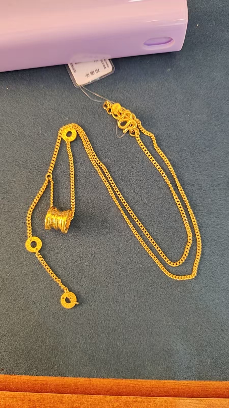 红飞珠宝足金项链 