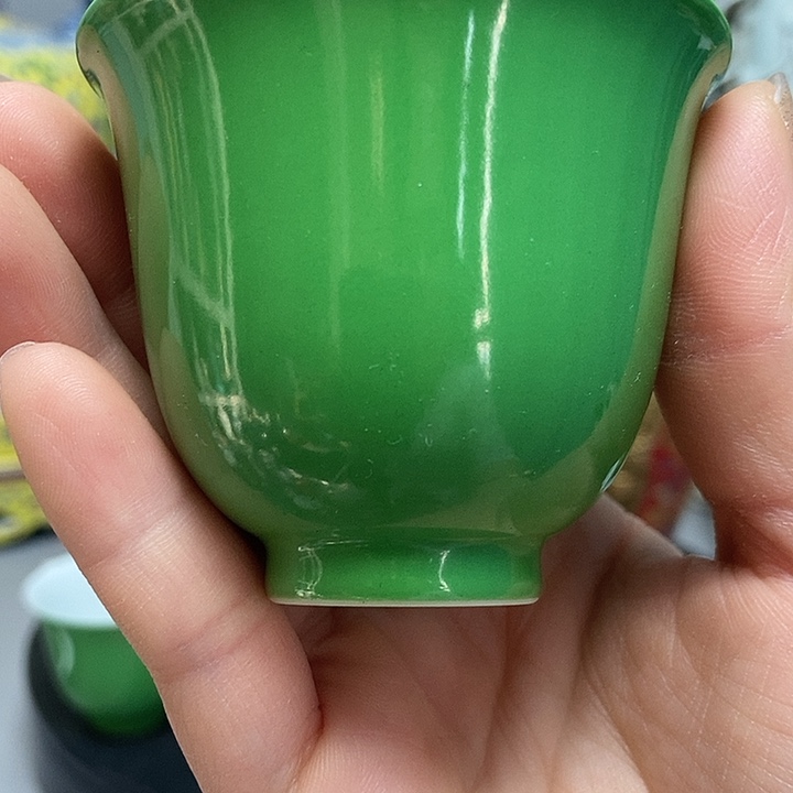 旧藏单色釉茶盏一个