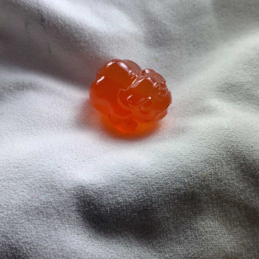 南红玛瑙招财小金蟾未镶嵌