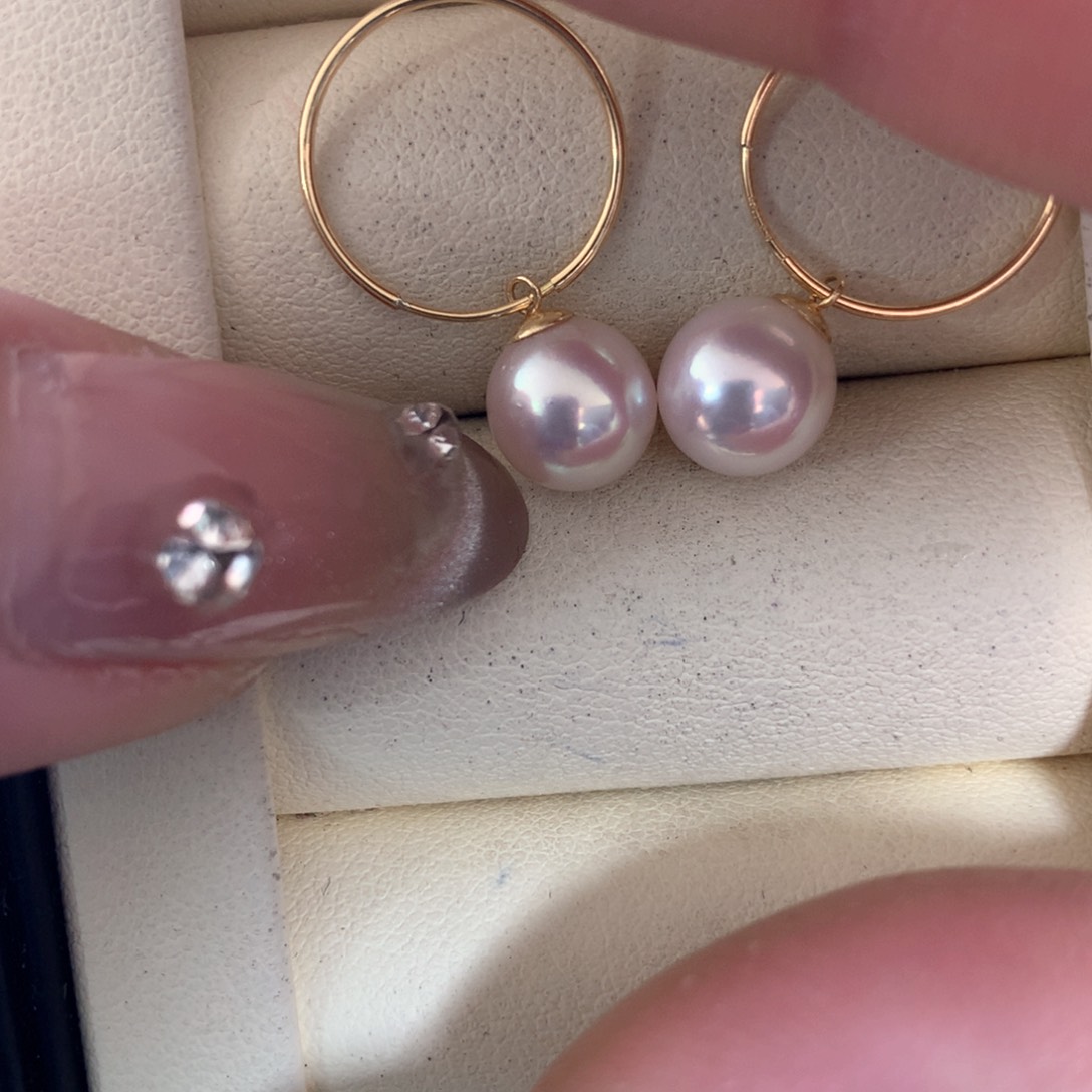 海水珍珠耳饰18K金镶嵌