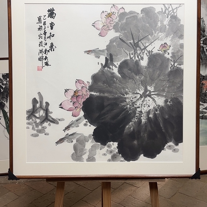 国画荷花8282手绘