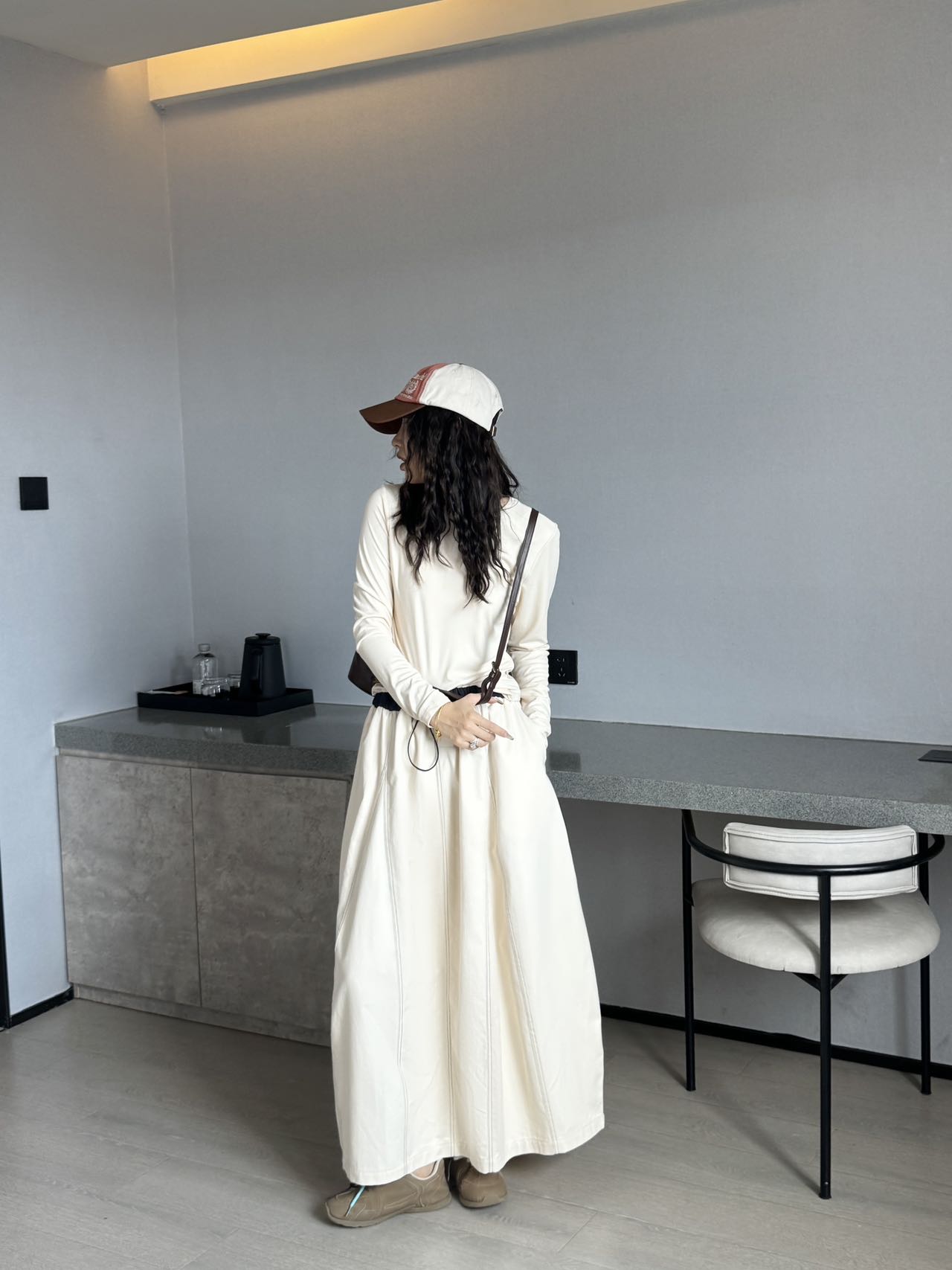 百百棉花苞裙休闲优雅明线设计时尚立体21589