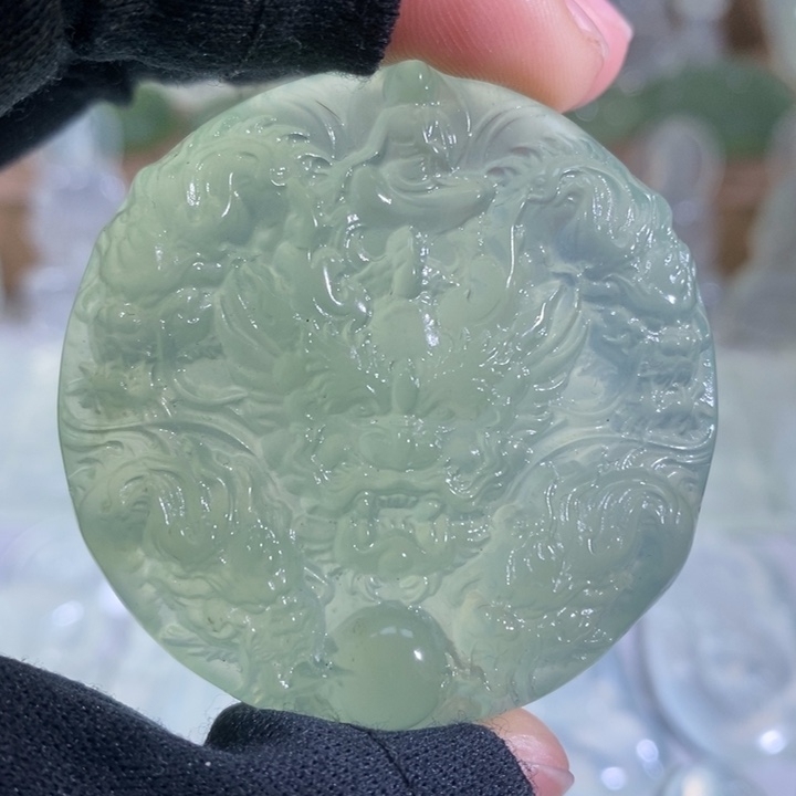 岫玉未镶嵌吊坠吊坠