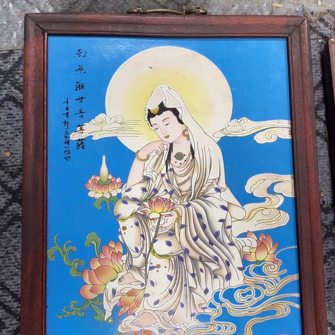 瓷片37*28 景德镇瓷板画柴窑烧制