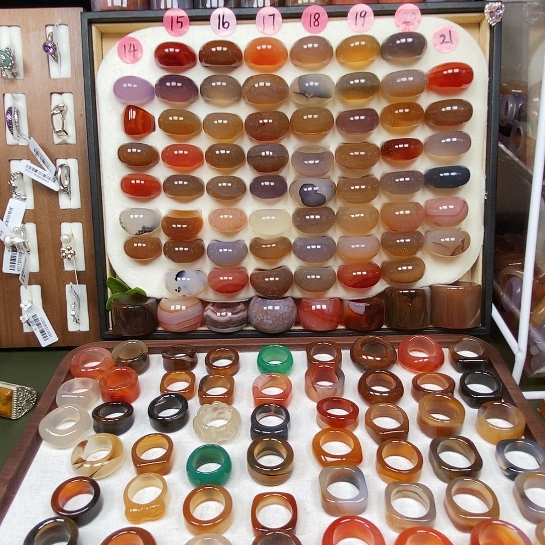 会***子玛瑙/玉髓未镶嵌戒指