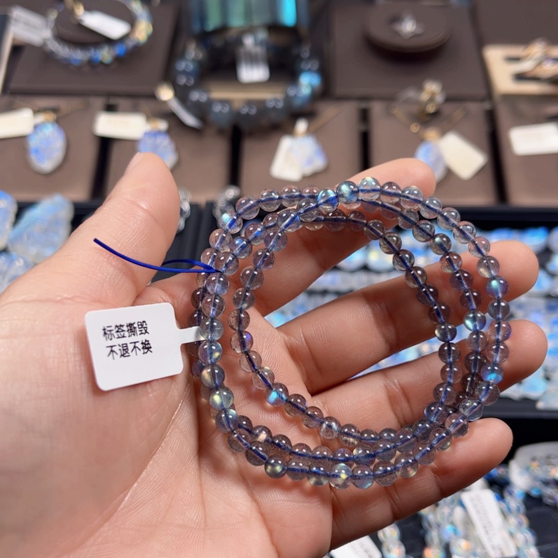 长石手链未镶嵌5.0左右