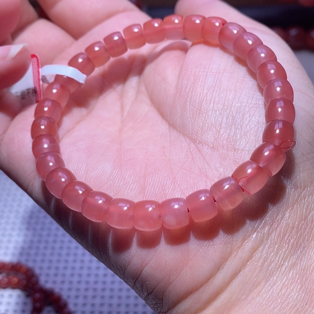 南红玛瑙未镶嵌手串卡7