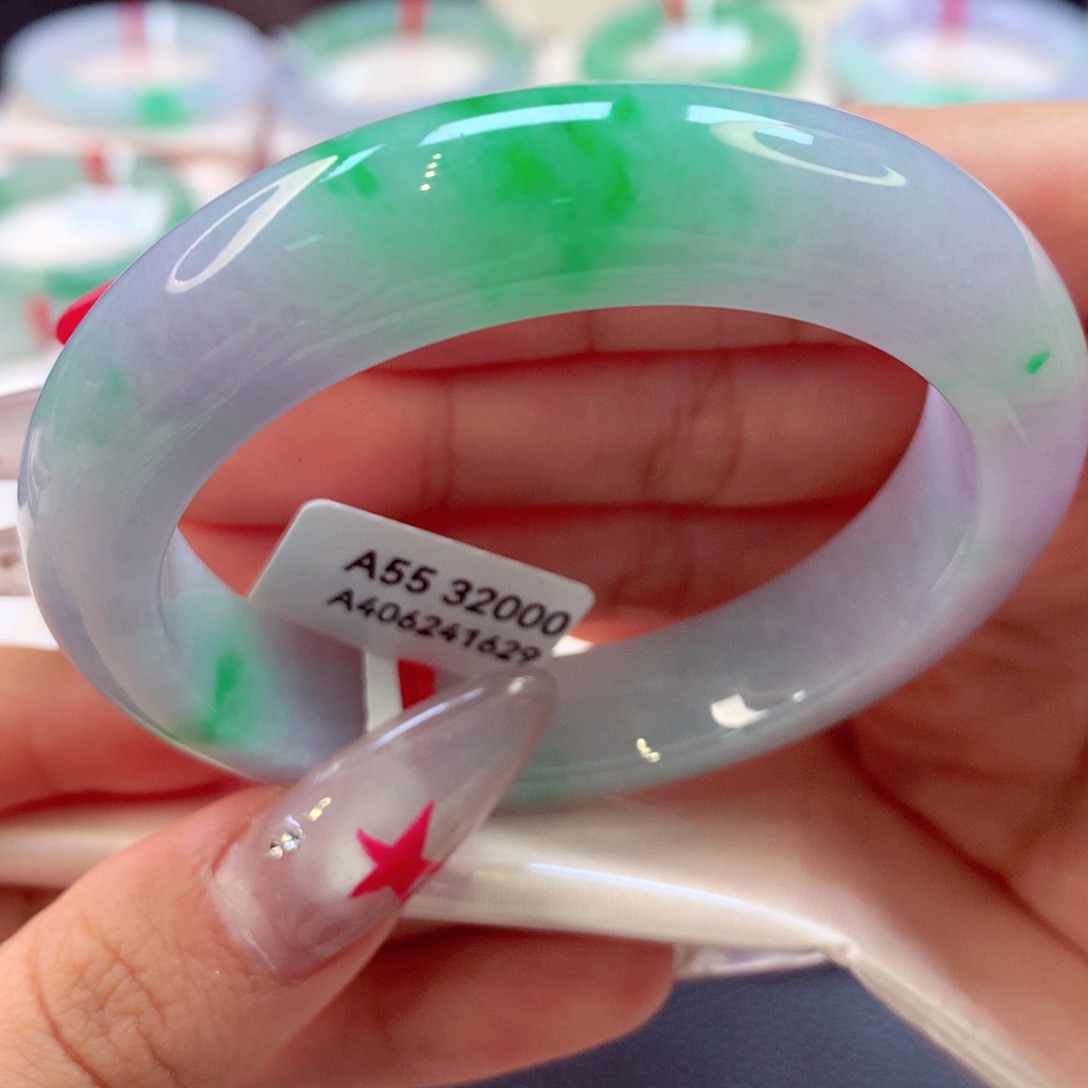 翡翠手镯未镶嵌正圈31号66