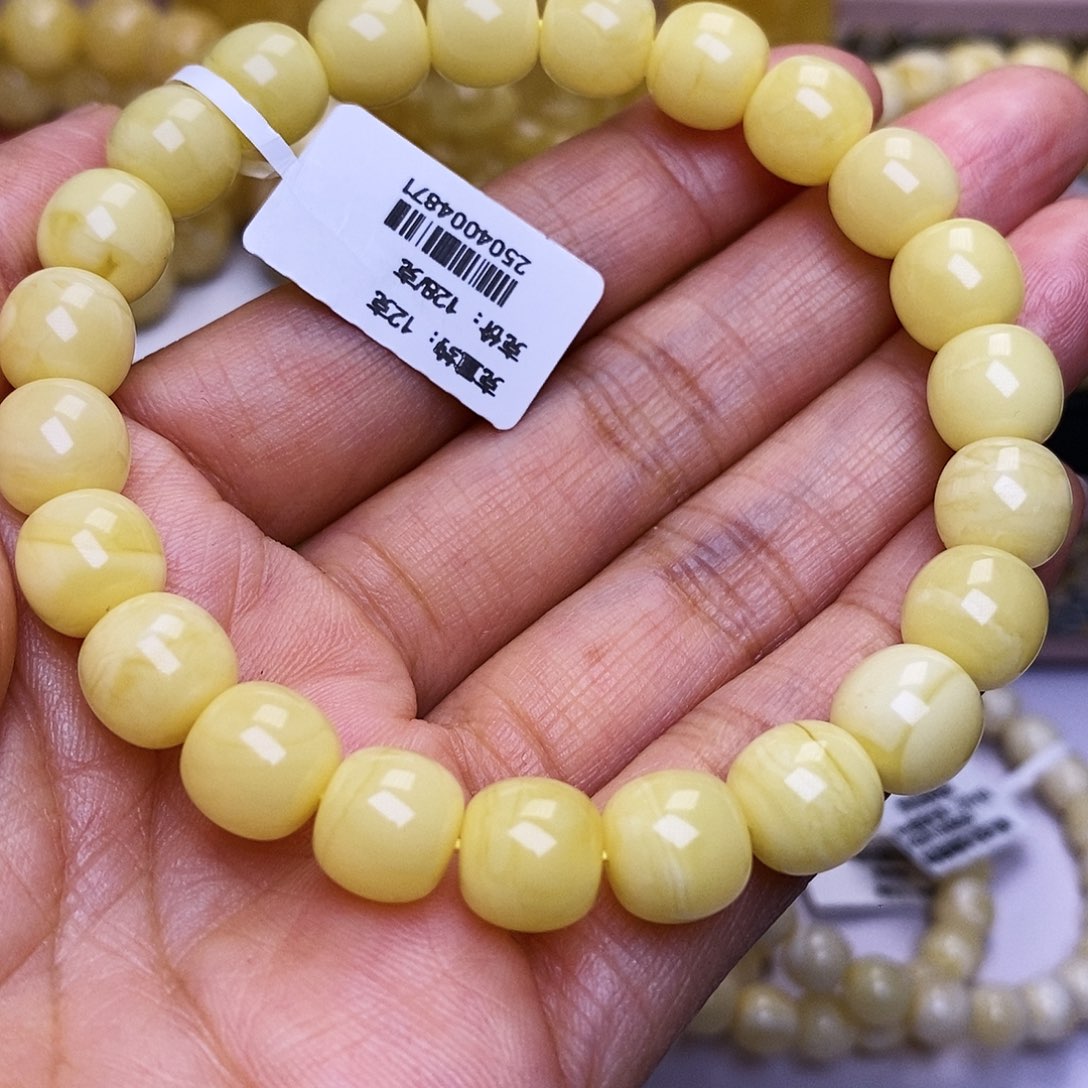 蜜蜡未镶嵌手串9.5老型手串