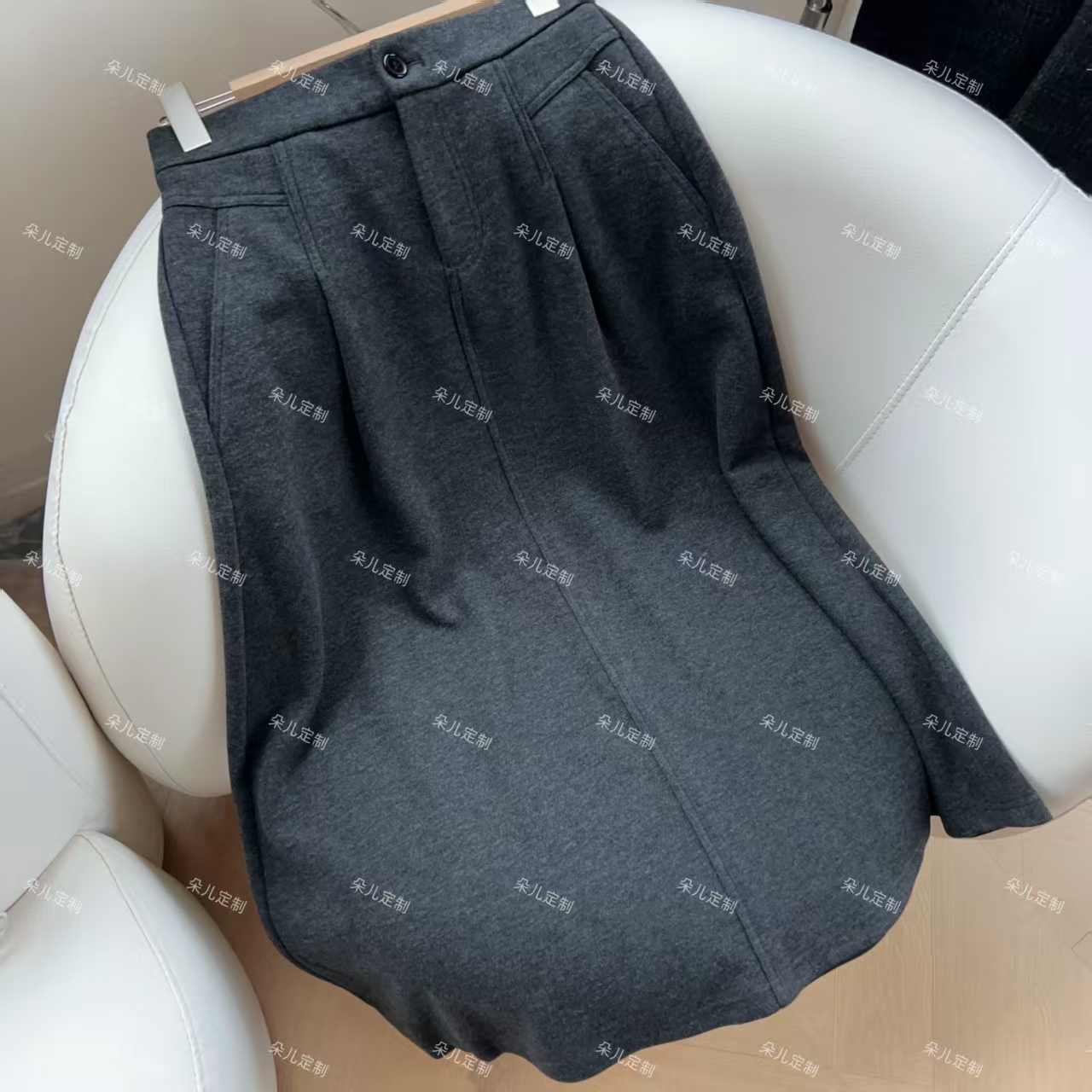 朵儿定制 拉链大摆A字羊毛半裙 宽松显瘦半身裙IL34
