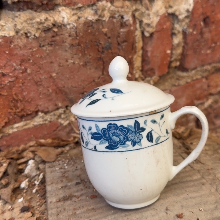 醴陵青花茶杯微瑕水杯