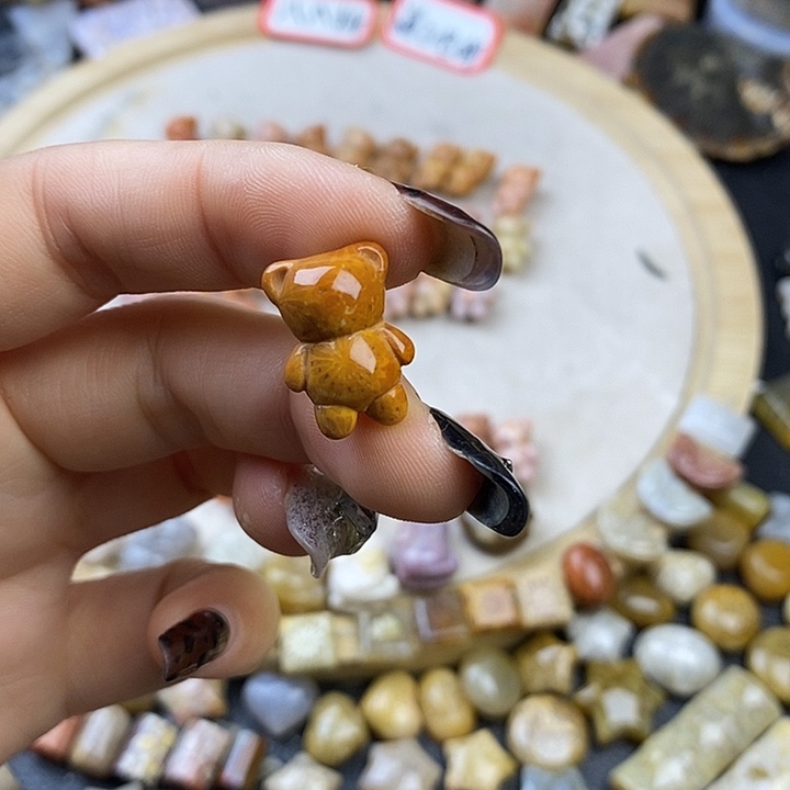 针钠钙石（海纹石）未镶嵌颈饰