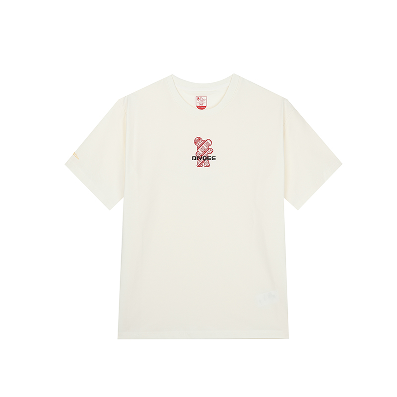 361°男子圆领运动T恤时尚宽松运动舒适针织T恤休闲户外打底运动衫