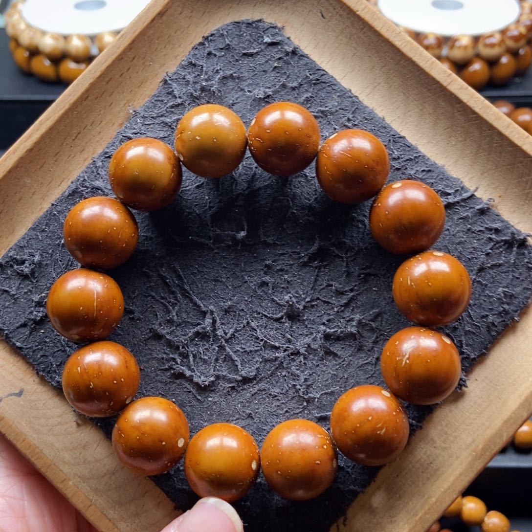 紫金鼠手串16.5mm半实心光珠