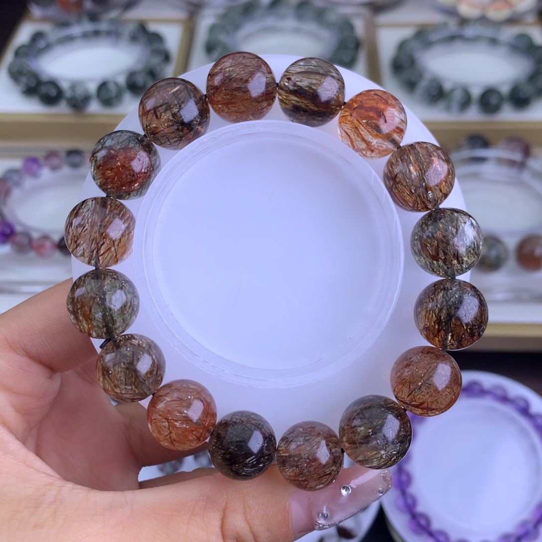 水晶手链未镶嵌瑶****店黑金超