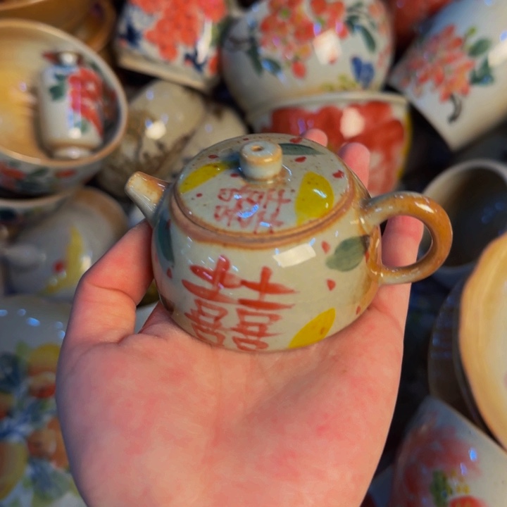 瓷片手工手绘陶瓷细微不一样