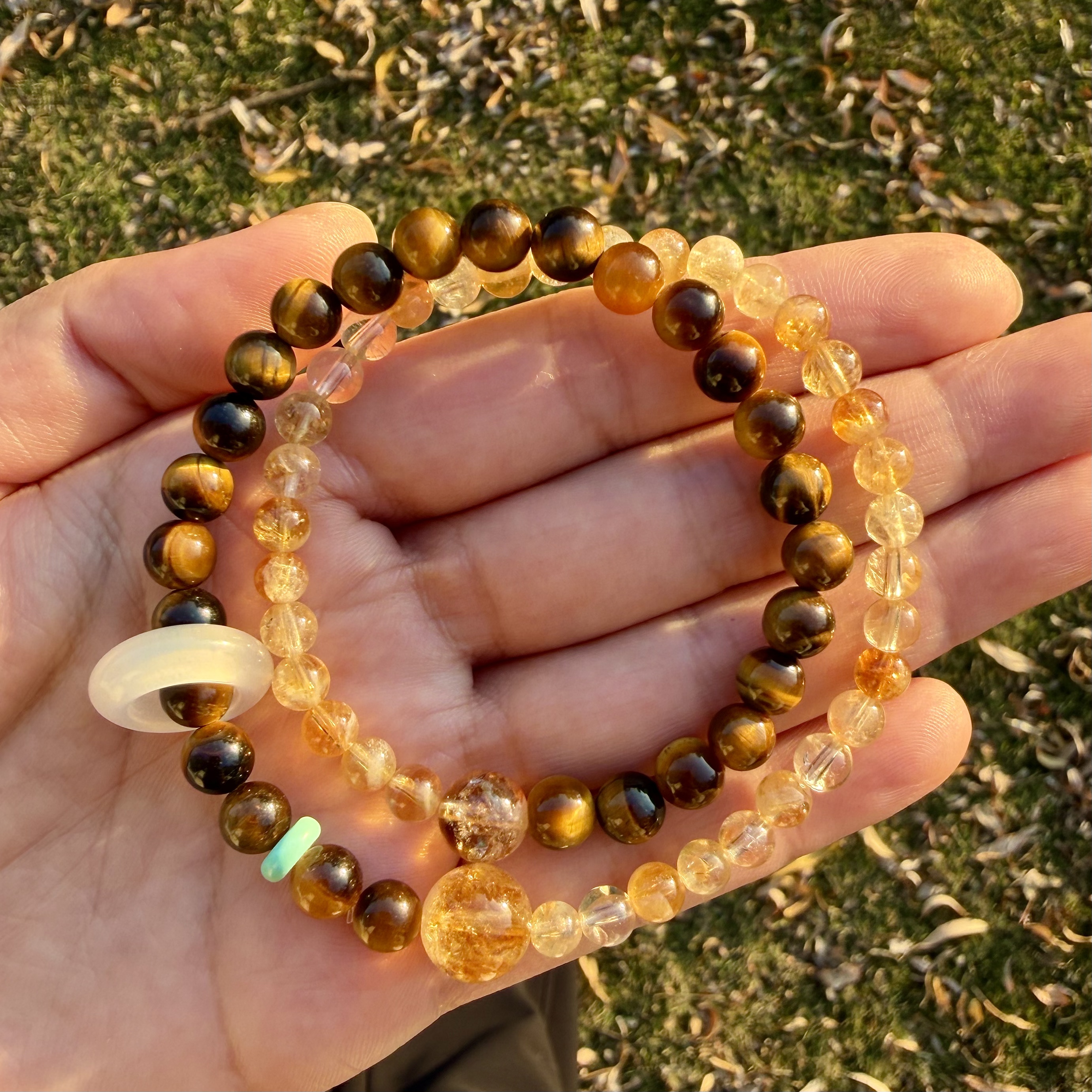 黄水晶手串【半片秋影】HY0017