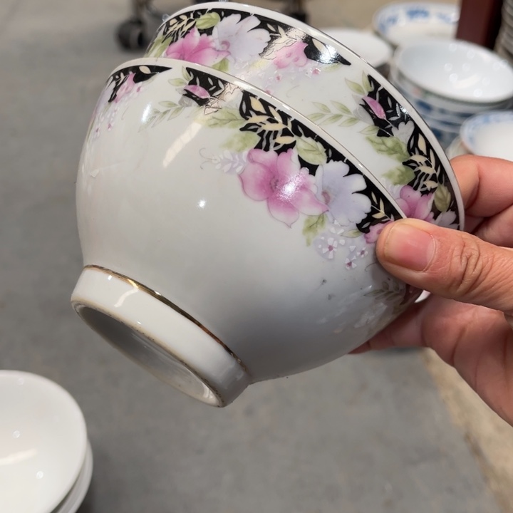 醴陵高温瓷12.5厘米碗有瑕