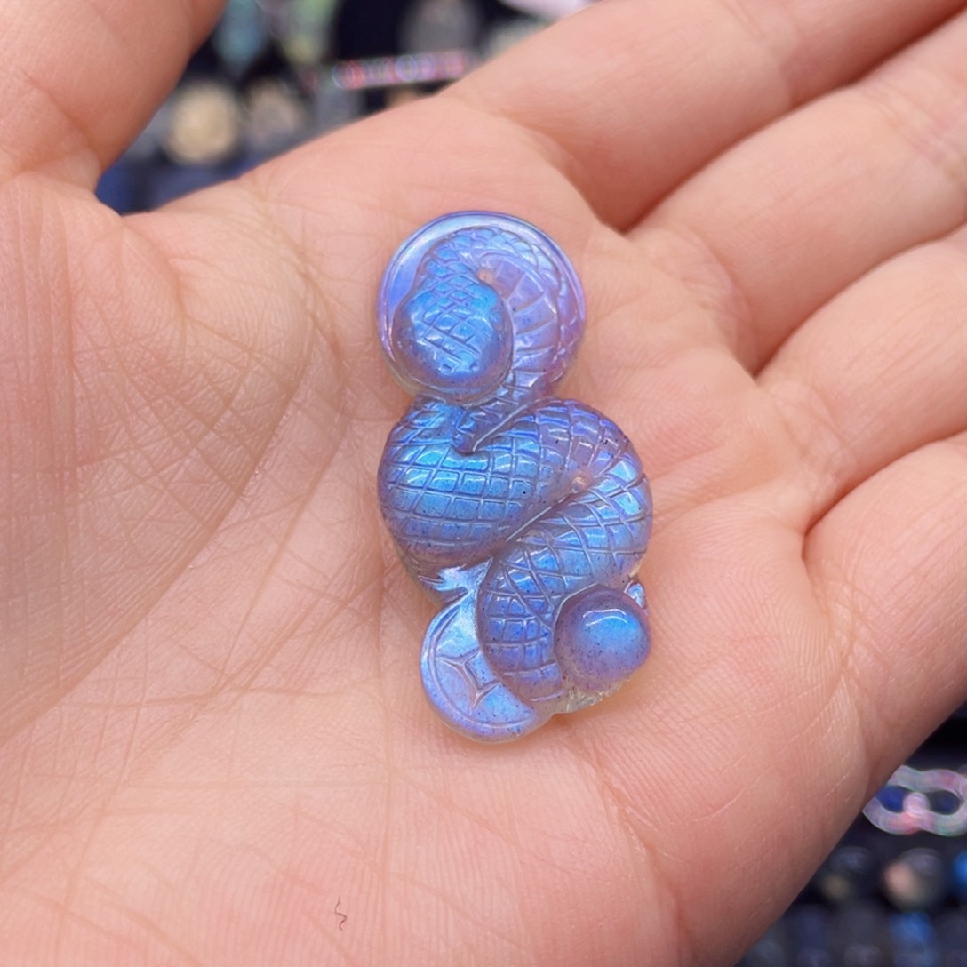 银S925镶嵌吊坠(不含链)长石夏**雀客户定制银扣头