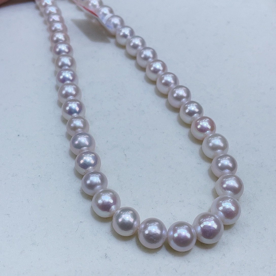 淡水珍珠9/10正圆爆亮炫彩极强光银S925镶嵌