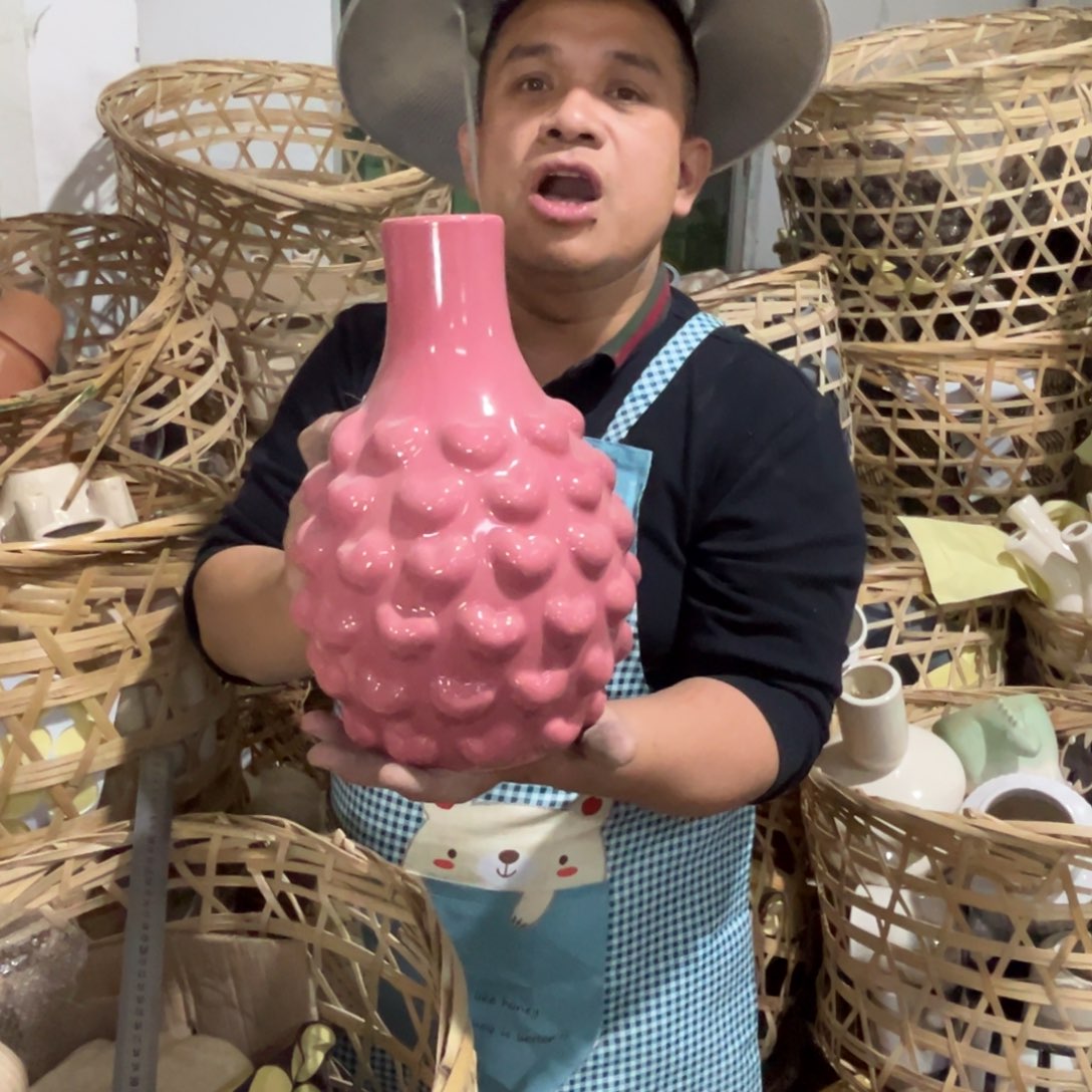 摆件7 号高中低温陶瓷瓶（部分微瑕）