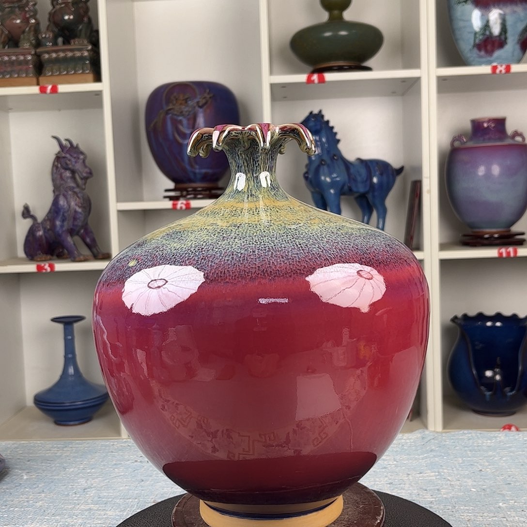 瓷片摆件……石榴瓶，无礼盒