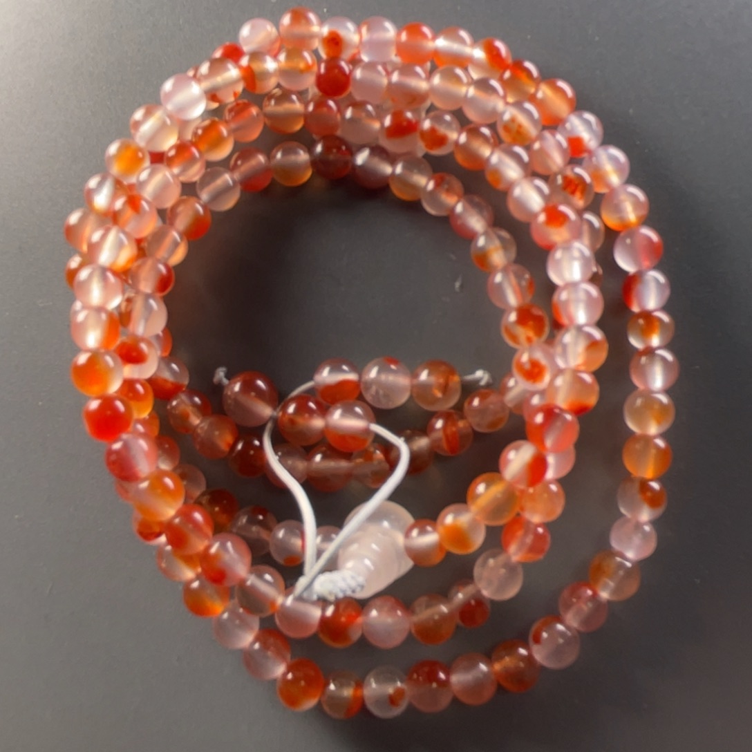 南红玛瑙保山天然原矿杨柳干掌冰飘多圈手链未镶嵌