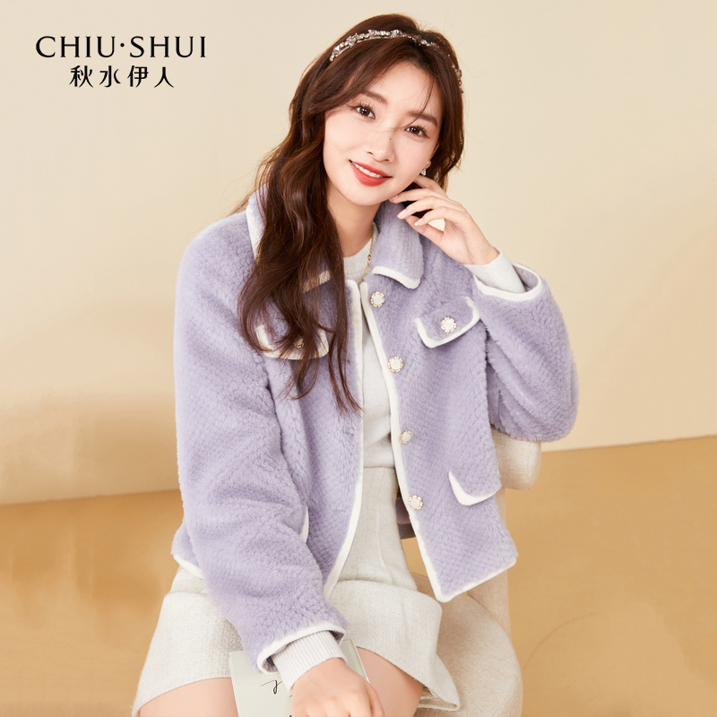 人造皮草 【品牌专属】秋水伊人仿皮草外套冬装新款短款大衣