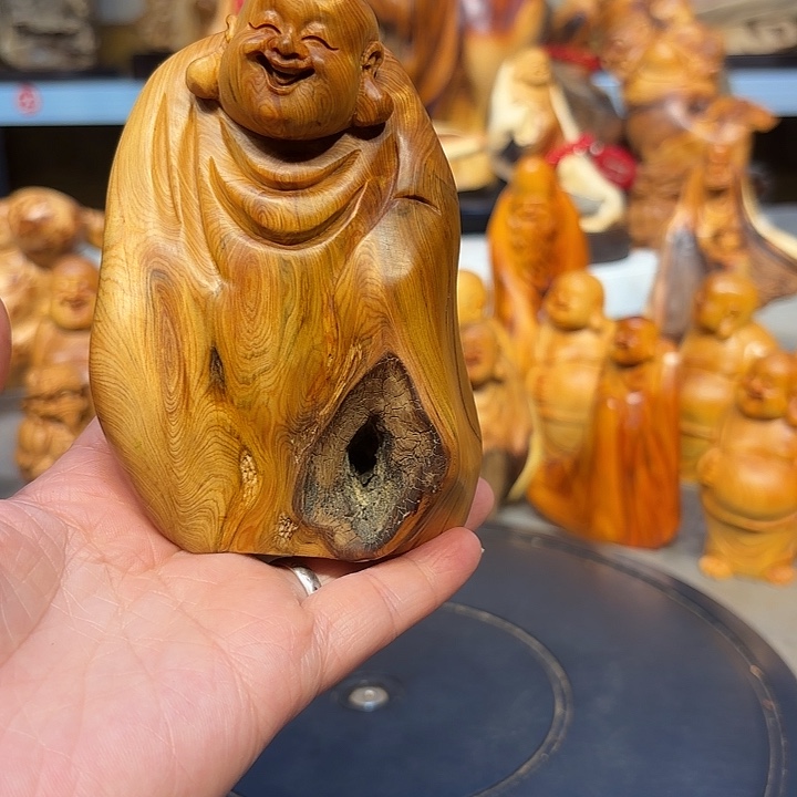 柏木太行崖柏弥勒佛