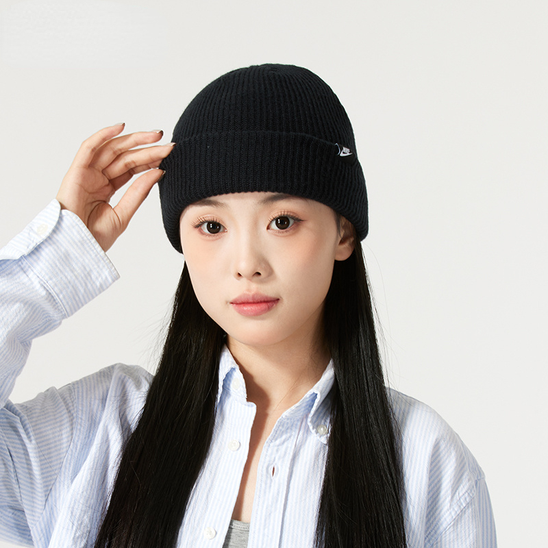 NIKE耐克毛线帽男女帽子2024冬季新款运动帽户外保暖绒线帽HF0176