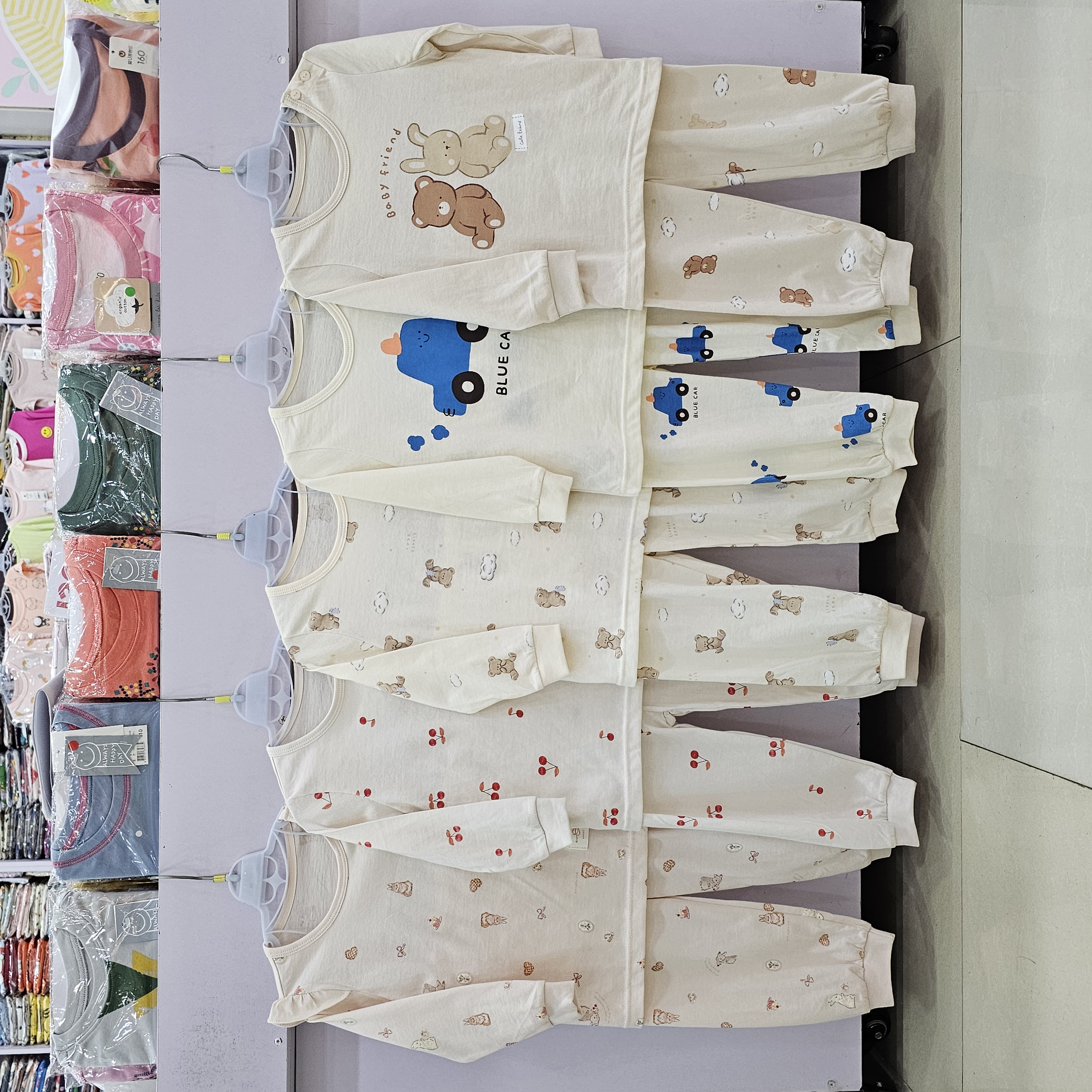 优尼弗兰德 有机棉 宽松版 九分 儿童家居服套装