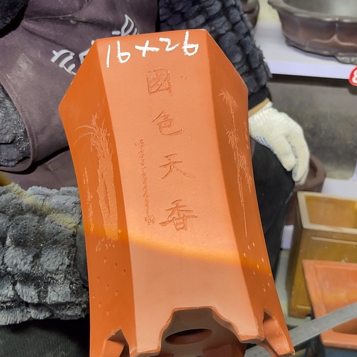 紫砂花盆紫砂等传统