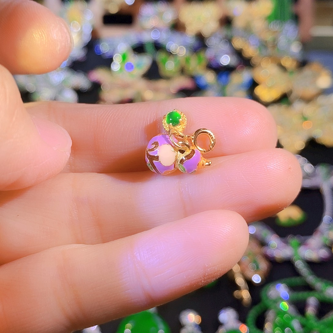 吊坠(不含链)银S925镶嵌翡翠