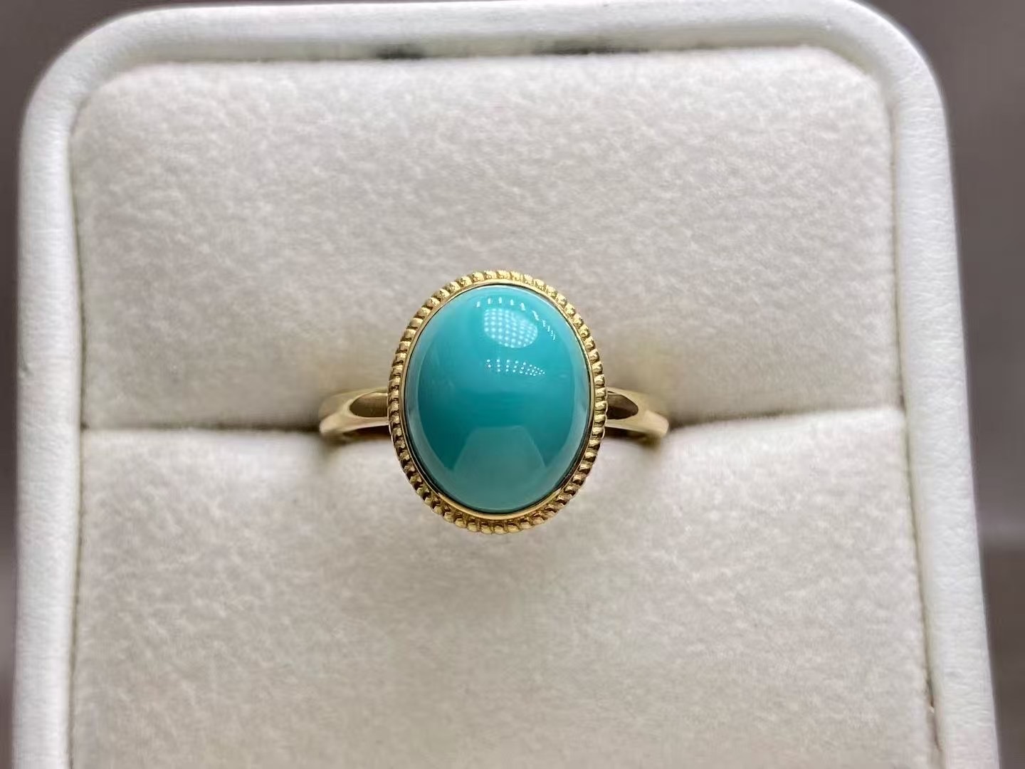 原矿绿松石经典戴妃时尚优雅复古简约