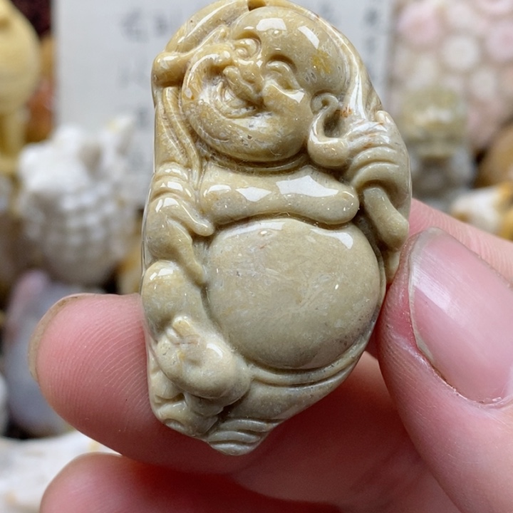 颈饰未镶嵌硅化珊瑚（珊瑚玉）