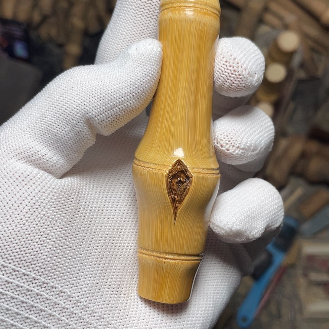 竹那***雾实心玉竹精品手把件