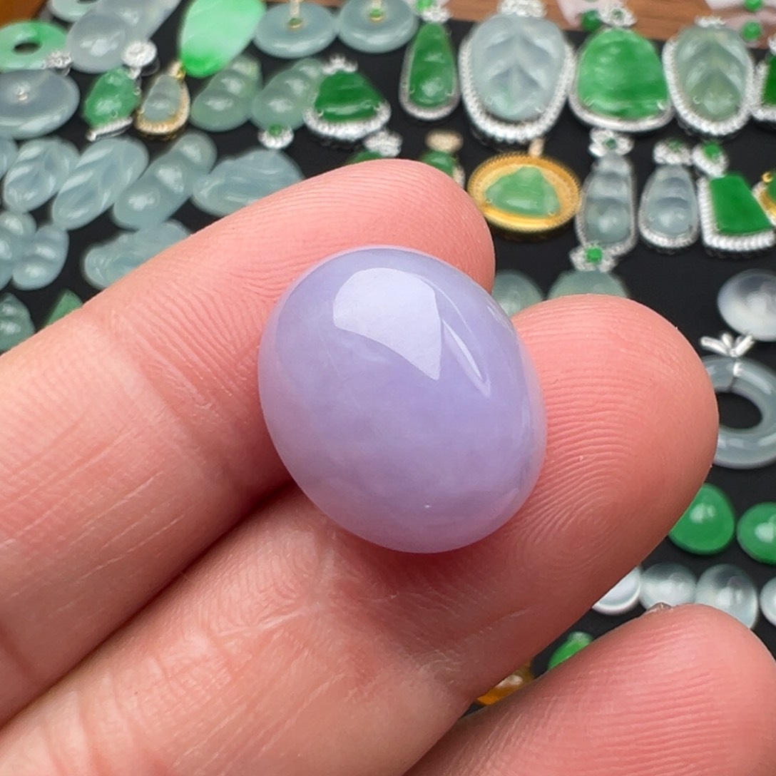 翡翠颈饰未镶嵌蛋面16.8