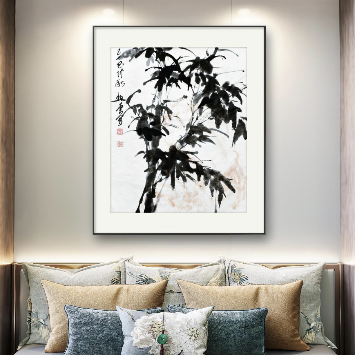 破锋堂墨竹图国画客厅挂画收藏名人字画书画艺术品未装裱中式装饰