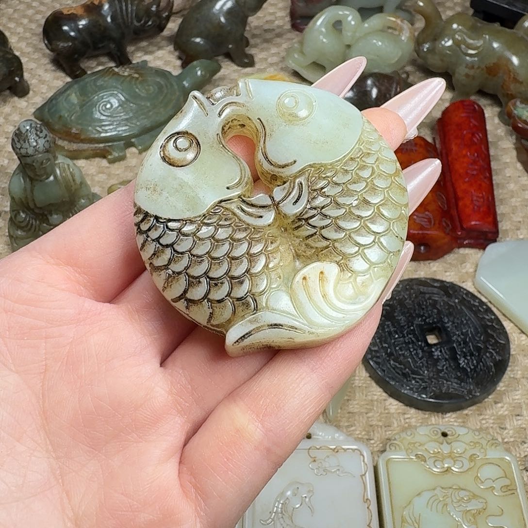 白玉菩提吊坠挂件