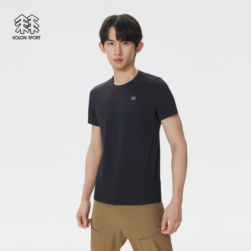 KOLON SPORT可隆吸湿速干T恤防晒UPF50+透湿男士基础圆领上衣