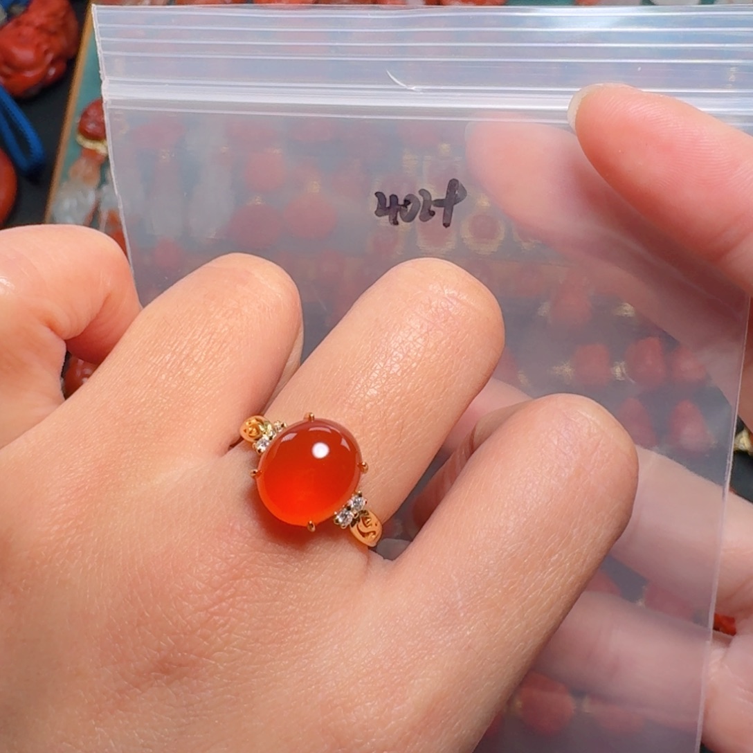 南红玛瑙南红银S925镶嵌