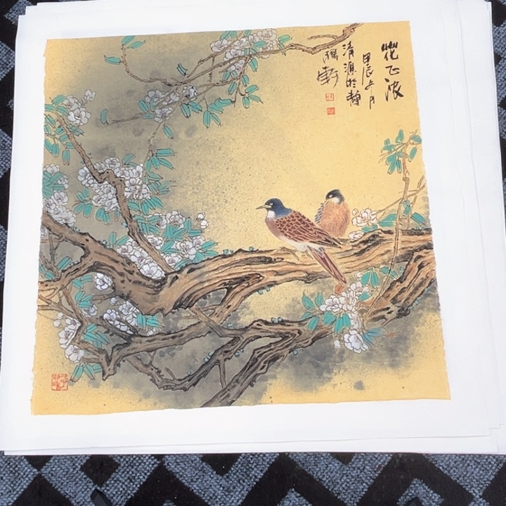国画丁*洺68/68纯手绘国画作品