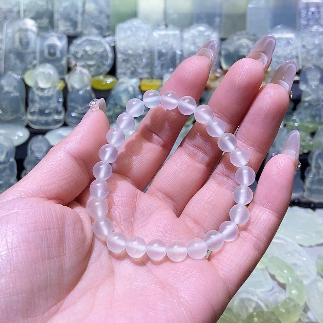 岫玉手串卡8未镶嵌