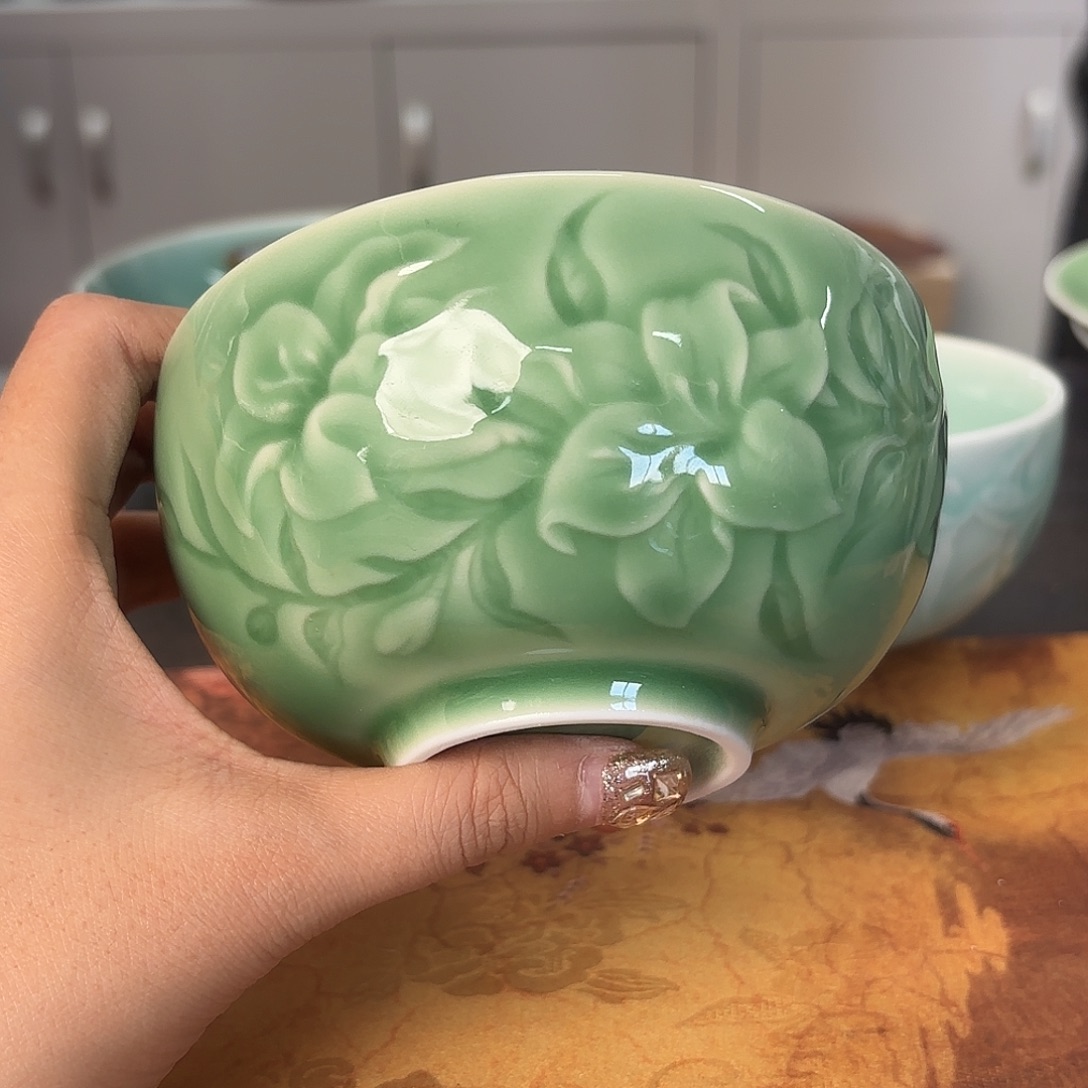 龙泉云间青瓷小米茶器