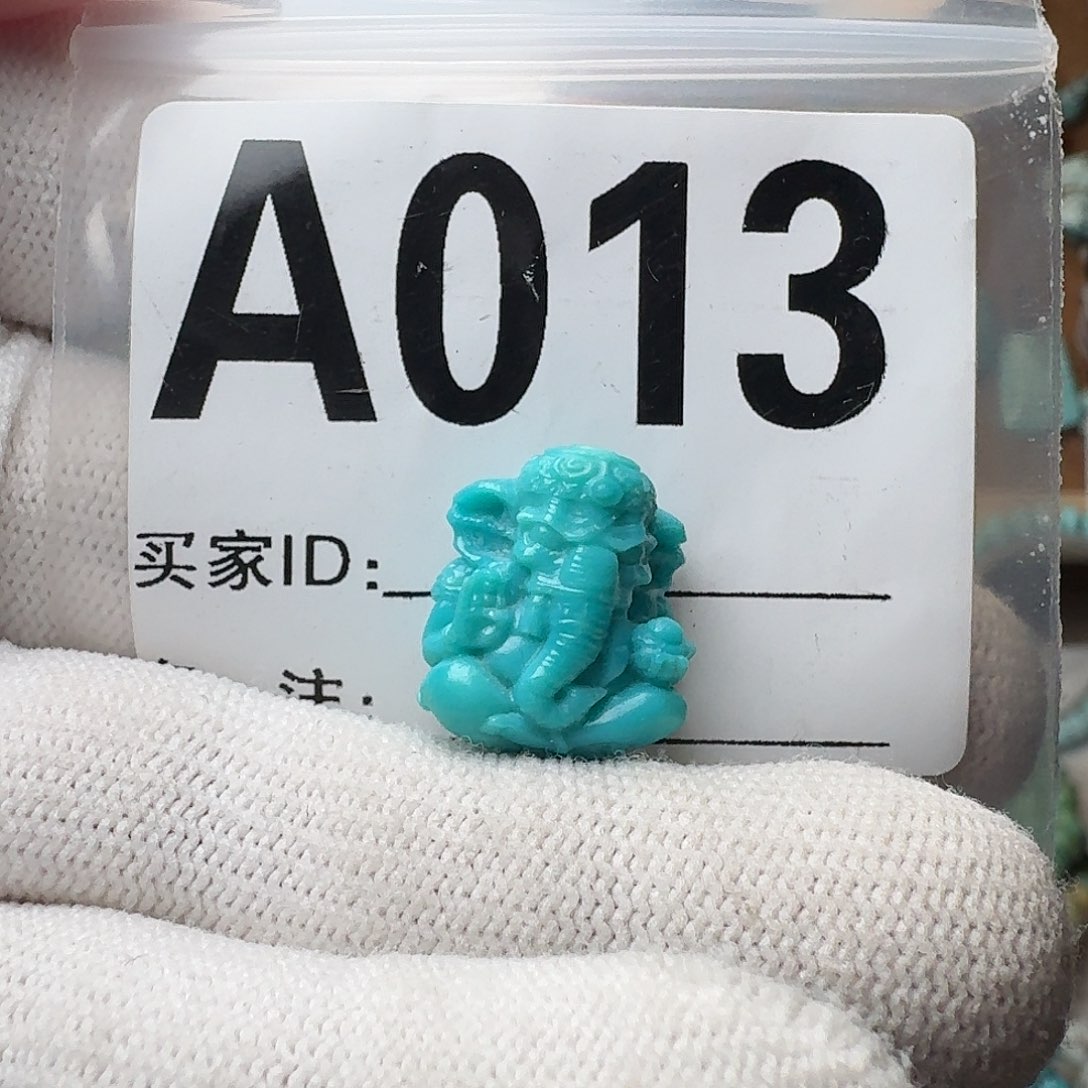 绿松石珠宝奇石未镶嵌3.5g